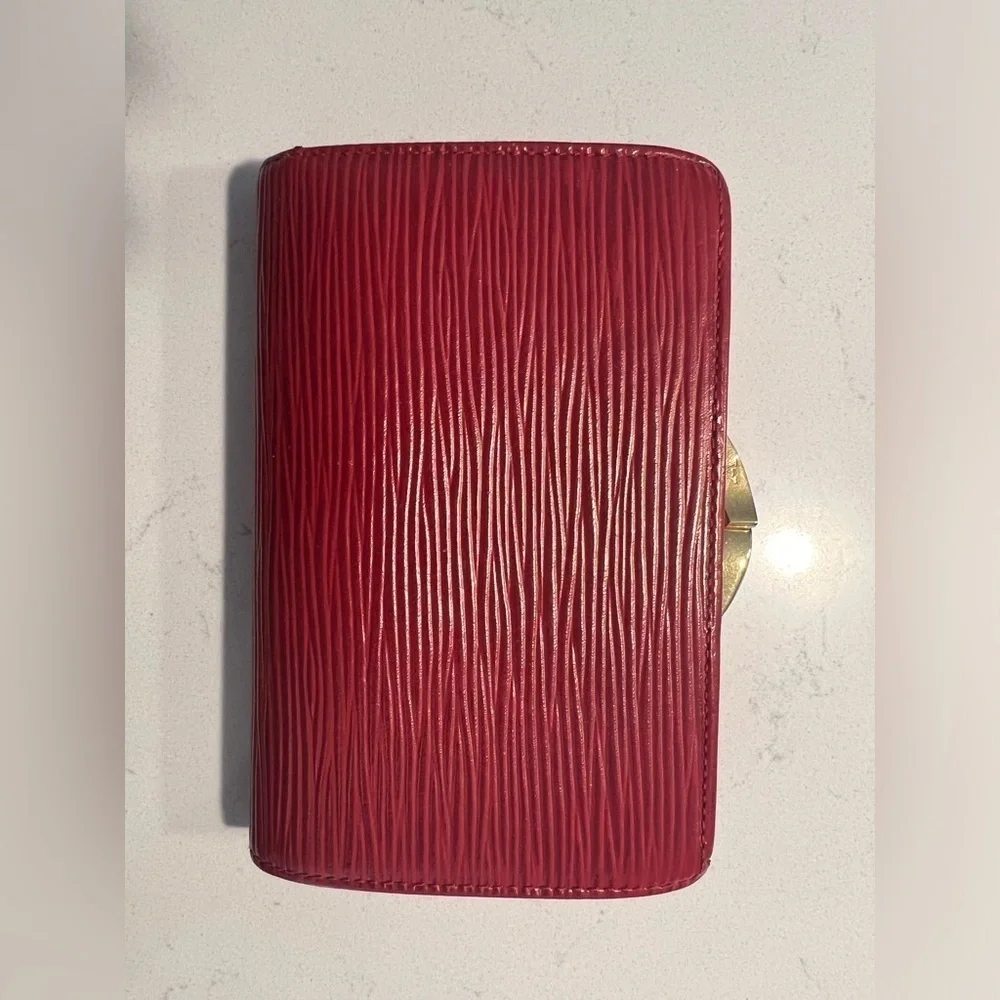 Preloved Louis Vuitton Red Epi French Wallet